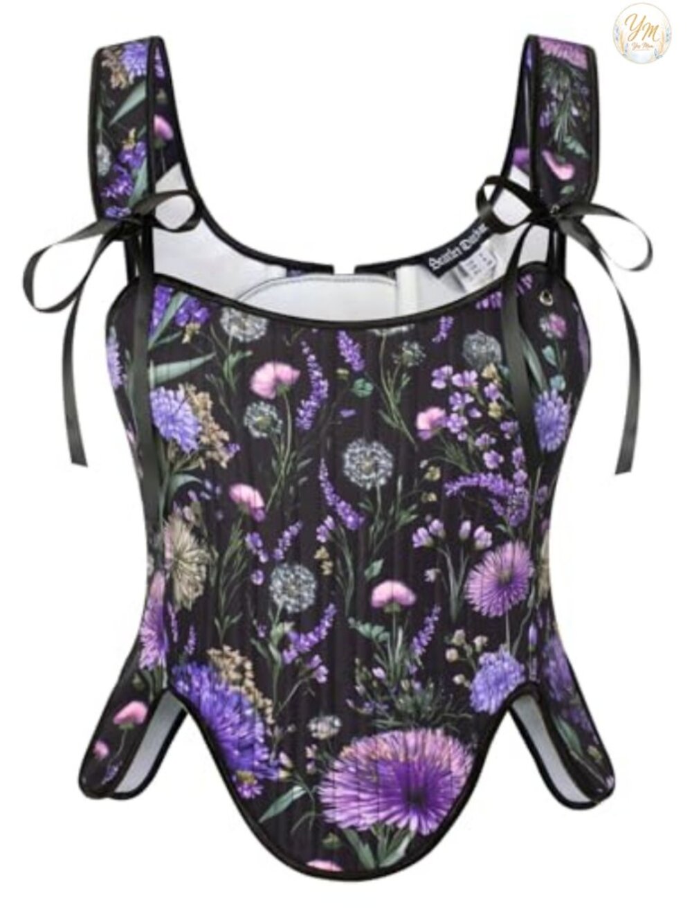 Renaissance Corset Top Lace Up Bustier Floral Jacquard Women's